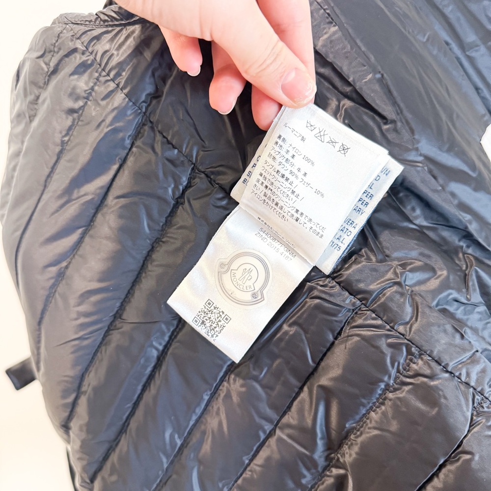 Moncler full leather Quilted Jacket Size 1 (Fits more like Size Small) JU0011 - Picture 4 of 15